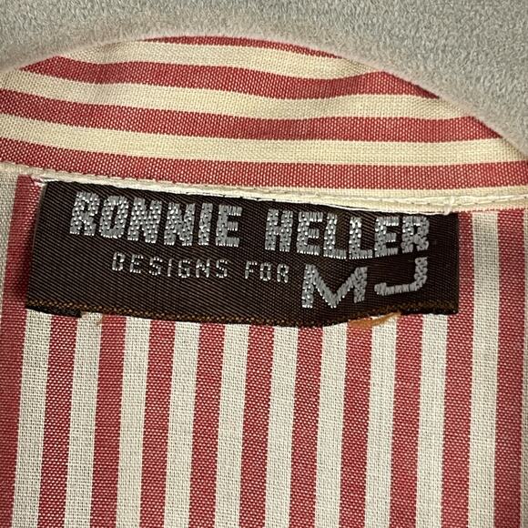 Vintage Ronnie Heller Designs For MJ Dress Womens 4 Red White Stripe Retro USA - Picture 6 of 15